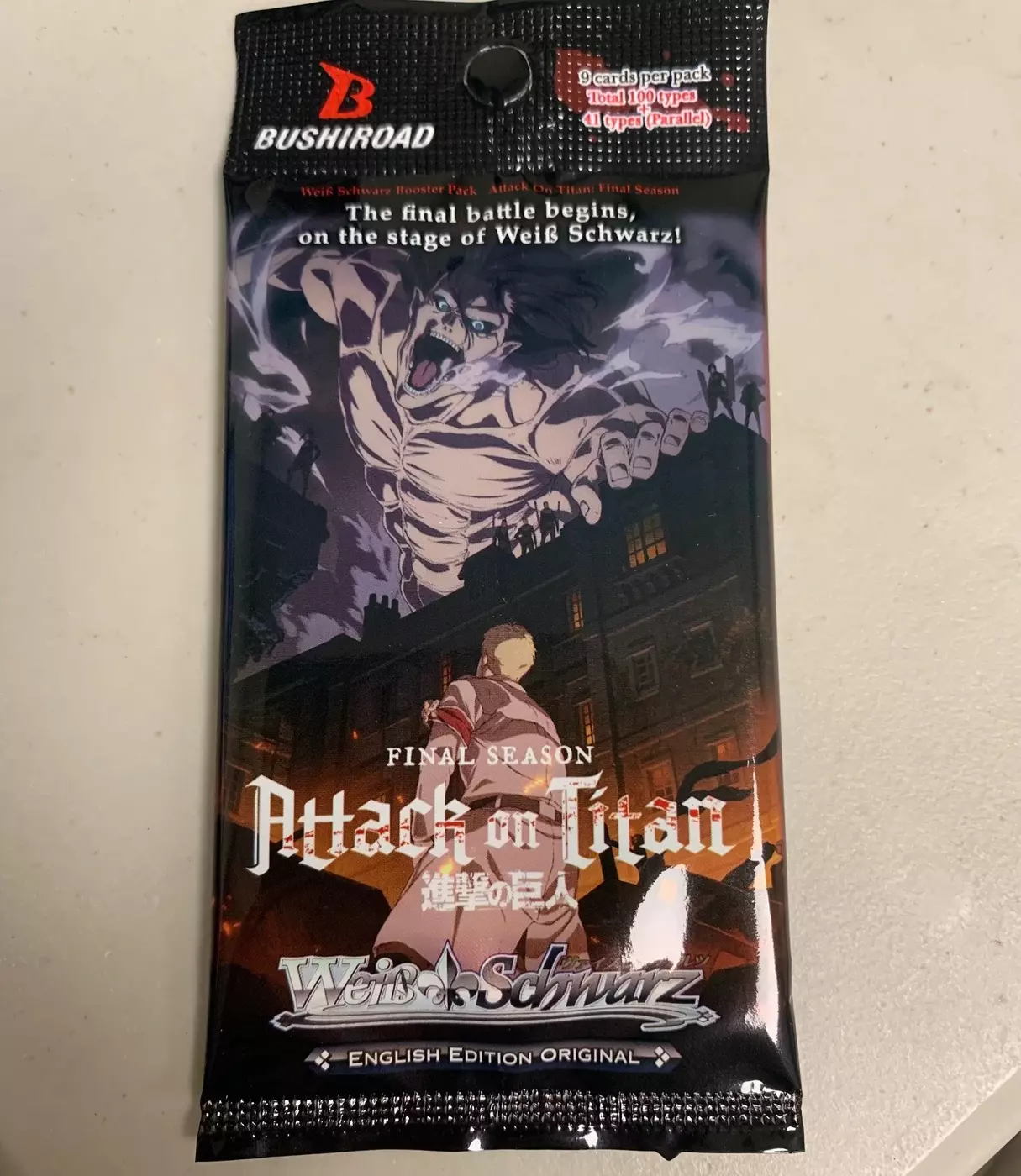 weiss schwarz attack on titan final season booster box TITAN: TCG DESIGN-JM This collection offers an array of unique cards that encapsulate some of the most memorable moments and characters from the final season ATTACK ON TITAN WEISS SCHWARZ